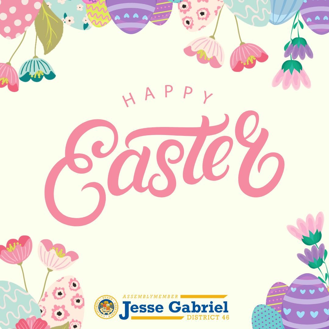 Wishing a very happy, safe, and meaningful Easter to everyone celebrating in the San Fernando Valley and across California!