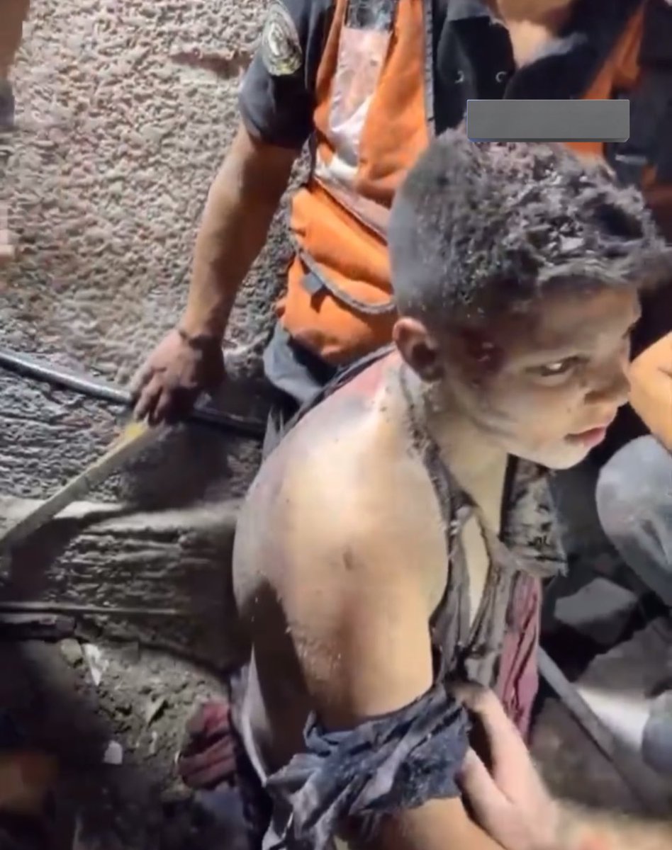 The 8-years-old boy who remained under the rubble starving all night in Gaza has made it safely. I see no one sharing. If he were dead, everyone would share! Share positivity...