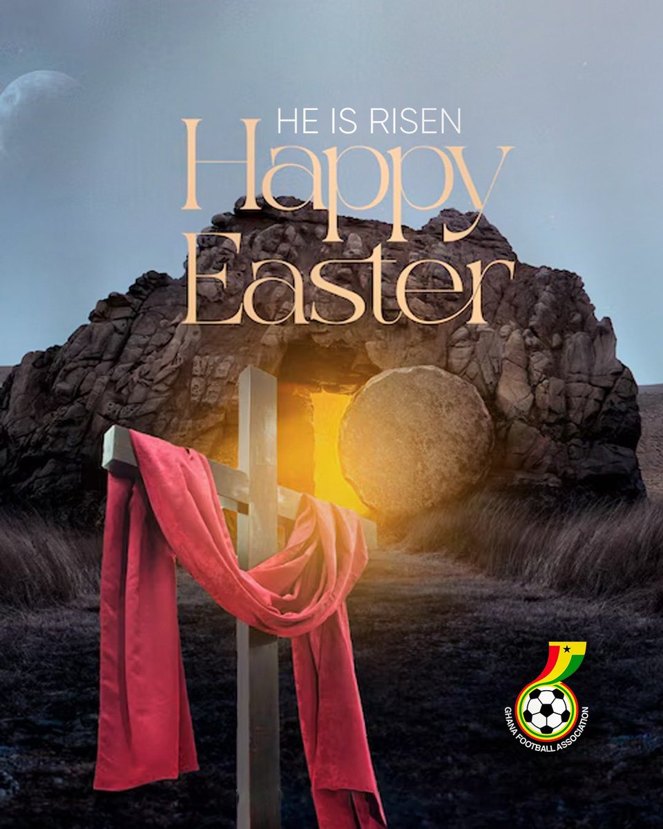 Easter greetings from the Ghana Football Association! Let's all rejoice and celebrate together during this special time. 🐣❤️