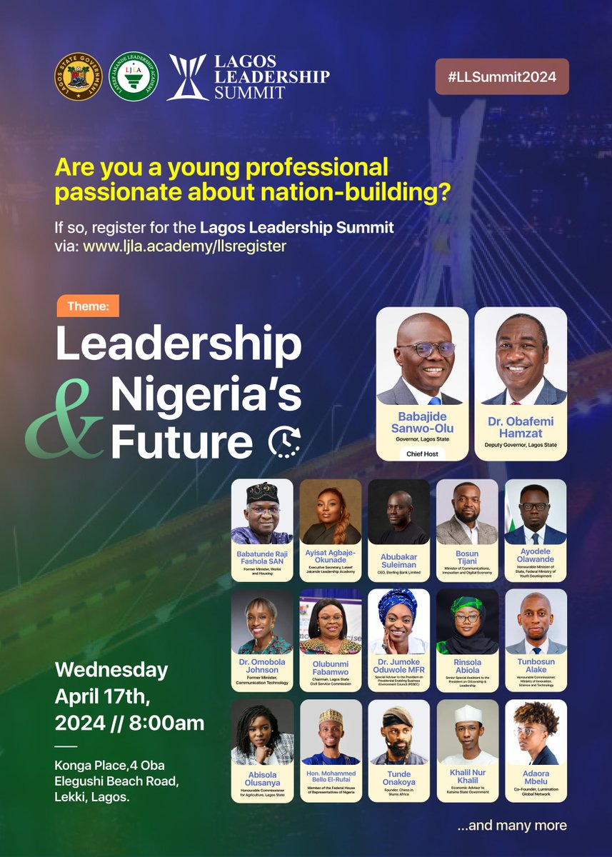 The Lagos Leadership Summit(LLS) is a transformative platform dedicated to empowering Nigeria’s young professionals with the skills and insights necessary to excel in various leadership capacities. It will also provide a unique opportunity for participants to engage with