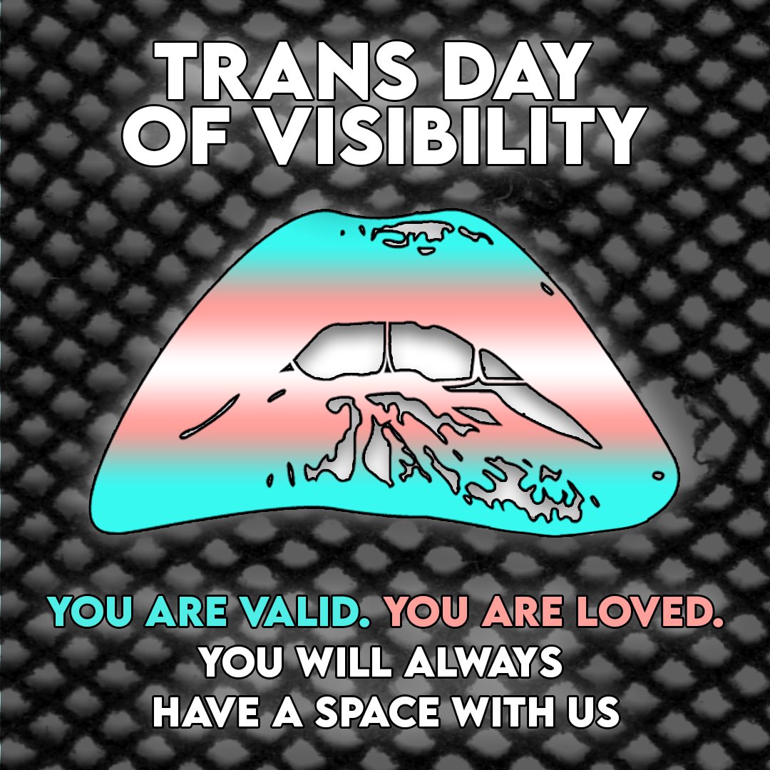 FNSRockyHorror's tweet photo. Happy Trans Day of Visibility to our friends, cast members, family and loved ones. You will always have a safe space with us to be whoever you want to be. We love you, thank you for being here. 🏳️‍⚧️ 

#rockyhorror #nj #transdayofvisbility #transrightsarehumanrights #fnsrockyhorror https://t.co/ecg1Q5RZBl