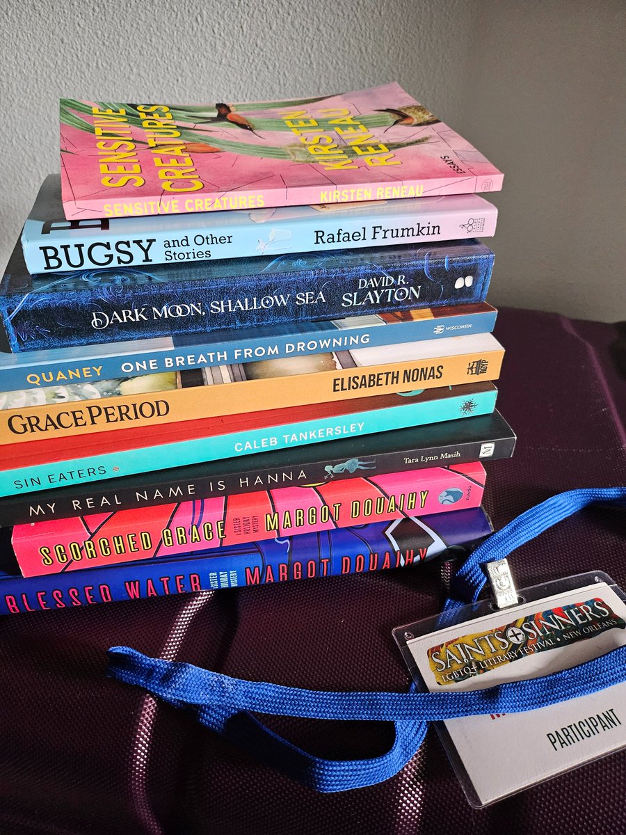 Saints and Sinners literary festival in NOLA last week. Delightful to rub shoulders with so many queer writers. What's your favorite queer fiction? Bonus points for mental health themes.

#QueerMentalHealth #LGBTQMentalHealth
#QueerReaders #LGBTQWriters
#lesfic #SaintsAndSinners