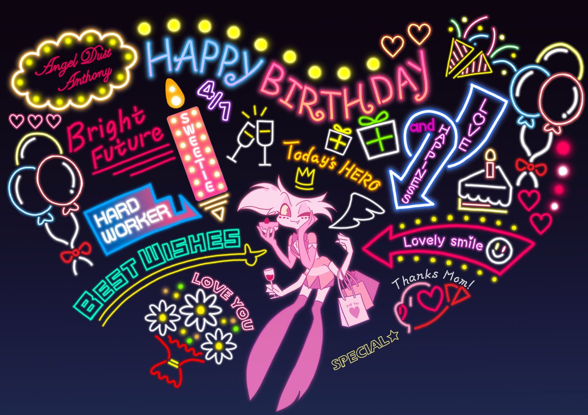 ハッピーバースデー🎉
たくさんのハッピーな言葉を君に！

 #Angeldustbirthdayparty