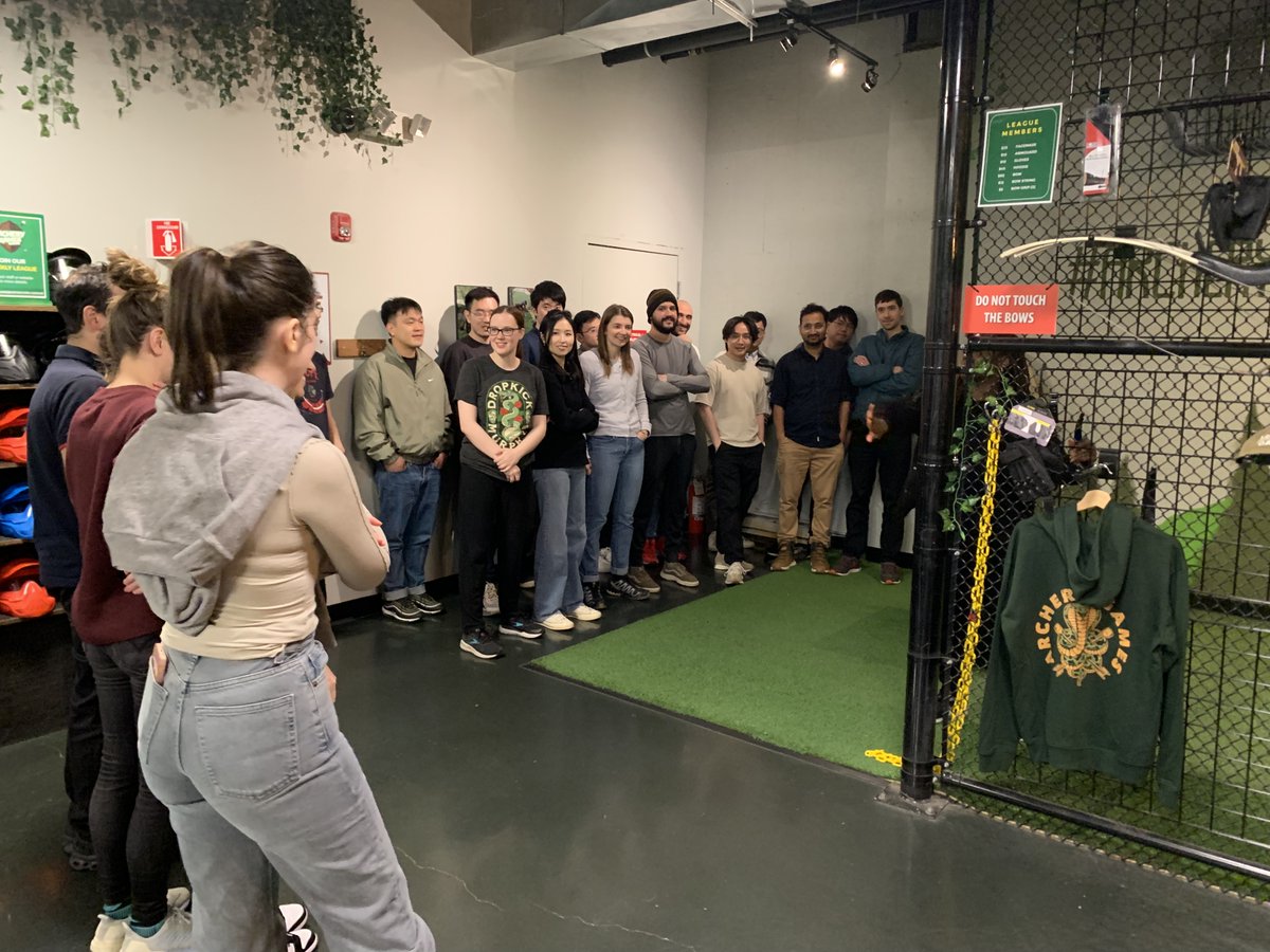 EELabMIT's tweet photo. What better way to end the week than shooting your lab mates with a bow and arrow? Jokes aside, we had a ton of fun at @ArcheryGamesBOS this Friday🏹 We'd like to welcome all the new members and say goodbye to the ones leaving us soon!! https://t.co/FylAl7XBkP