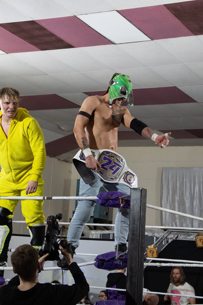 Some photos from one of the match’s of <a href="/ATTACKWrestling/">ATTACK! Pro Wrestling</a> Press Start 7 in Cardiff, a great show of gaming crossed with wrestling #wrestling #ukwrestling