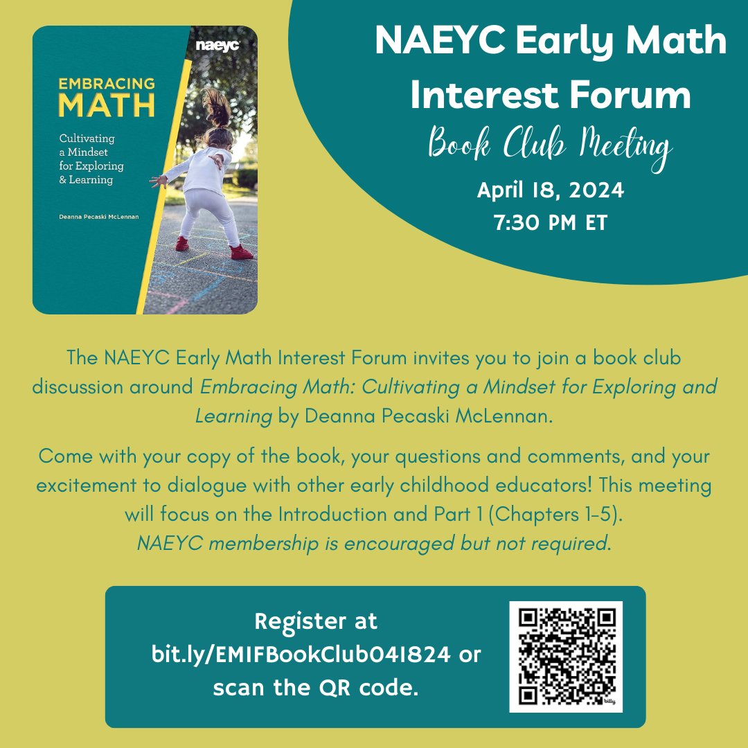Join us for a discussion in our next Early Math Interest Forum book club!