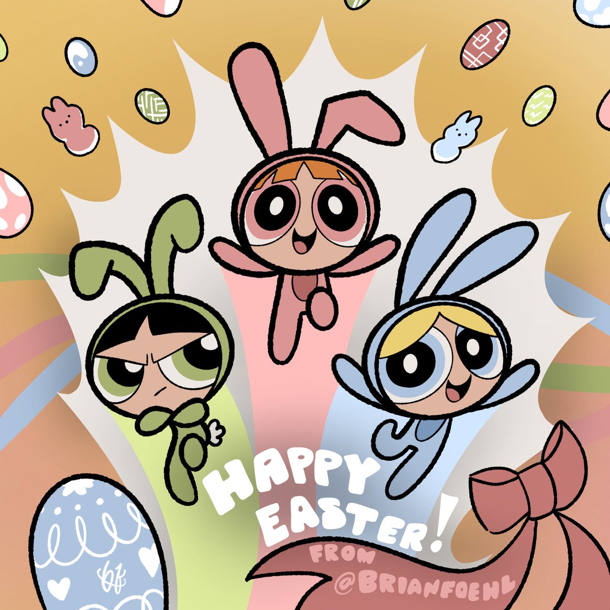 happy bunny day 🐣🐰 #Easter 

#easter2024 #EasterBunny #EasterCelebration #EggcellentDay #powerpuffgirls #ppg #blossom #bubbles #buttercup #CartoonNetwork #ocart #art #illustraion