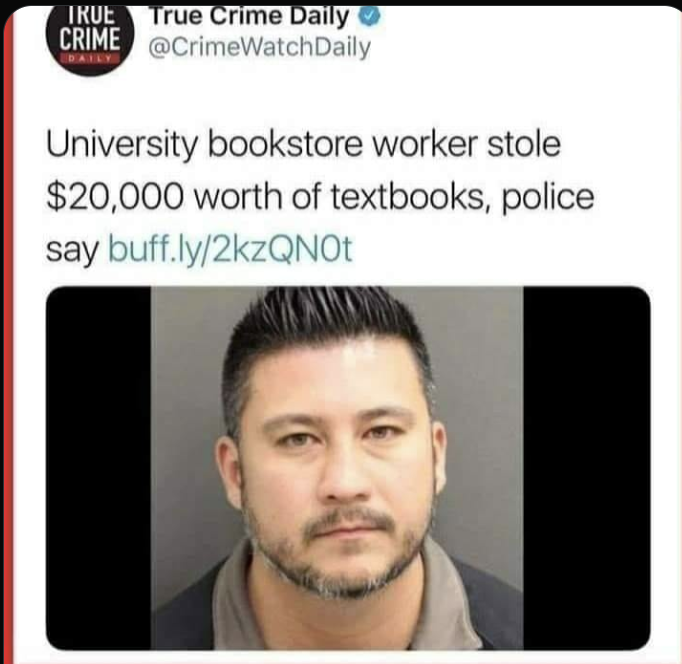 Yassified @kenklippenstein caught stealing textbooks. Color me disgusted.
