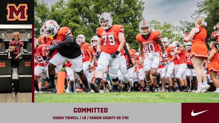 I want to thank God for everything nothing would have been possible without him and second i wanna thank my parents and family and coaches and teammates who believed in me and helped me with this journey to continue my football career. i am committing to Maryville college