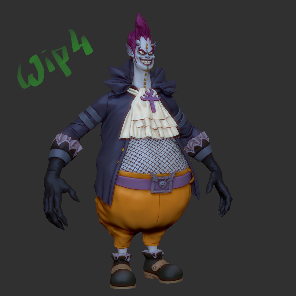 odinokate's tweet photo. WIP_4⭐. Fan Art of Gecko Moria😈  #zbrush #sculpting #wip #maxonzbrush #ONEPIECE #geckomoria #fanart #3d #character #3dcharacter #gameart #marvelousdesigner https://t.co/MACsbK6DNR