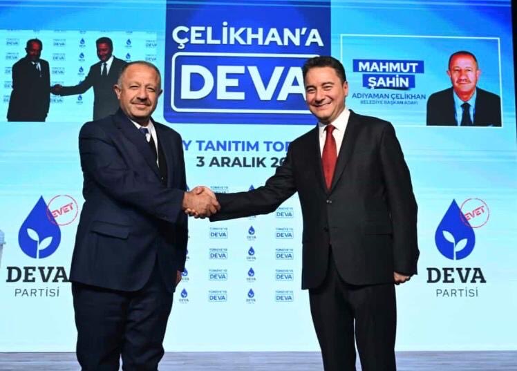 Mehmet Karakoç (@mmtkarakoc) on Twitter photo Adıyaman Çelikhan İlçesi Belediye Başkanı Olarak Seçilen Mahmut Şahin Başkanımızı Tebrik Ederim. Deva Partisi Olarak Çıkarmamız Gereken Çok Ders Var… <a href="/alibabacan/">Ali Babacan</a> <a href="/devapartisi/">DEVA Partisi</a> Adıyaman Çelikhan İlçesi Belediye Başkanı Olarak Seçilen Mahmut Şahin Başkanımızı Tebrik Ederim. Deva Partisi Olarak Çıkarmamız Gereken Çok Ders Var… <a href="/alibabacan/">Ali Babacan</a> <a href="/devapartisi/">DEVA Partisi</a>