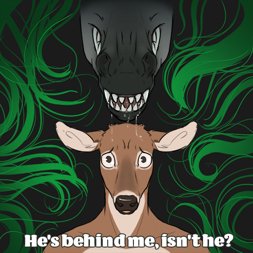 KelpKinky's tweet photo. Just when you thought it was safe to wander near the water.  Lovely art by @Skippy_Lynn https://t.co/dI5Jv1bTBw