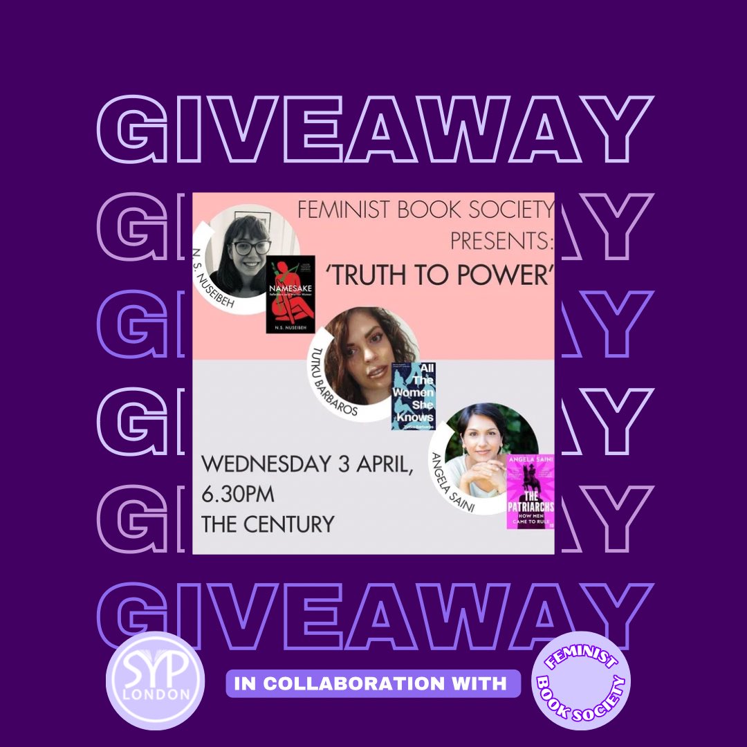 We are thrilled to announce a brilliant giveaway! 📢🎁 In collaboration with @feministbooksoc we are giving away 2 pairs of tickets to their event ‘Truth To Power’ for this Wednesday 3rd of April 🎟️🎟️ To enter make sure to go over to our Instagram and follow the instructions❗️