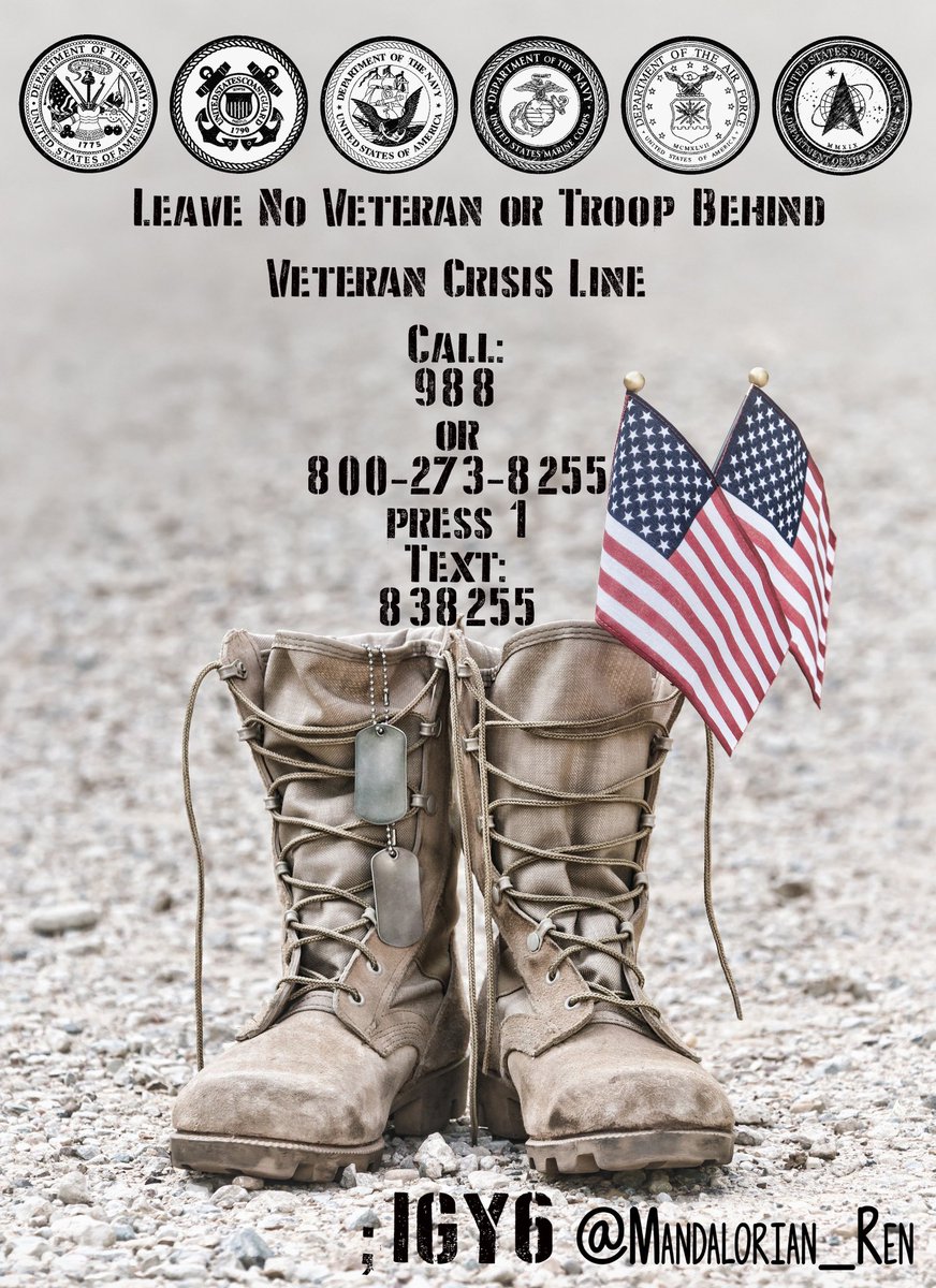 Mandalorian_Ren's tweet image. Please don’t politicize 

US Suicide Prevention Hotline:

Dial 988

Veterans &amp;amp; Troops Press 1

1-800-273-TALK (8255) Will also still work. 

988lifeline.org