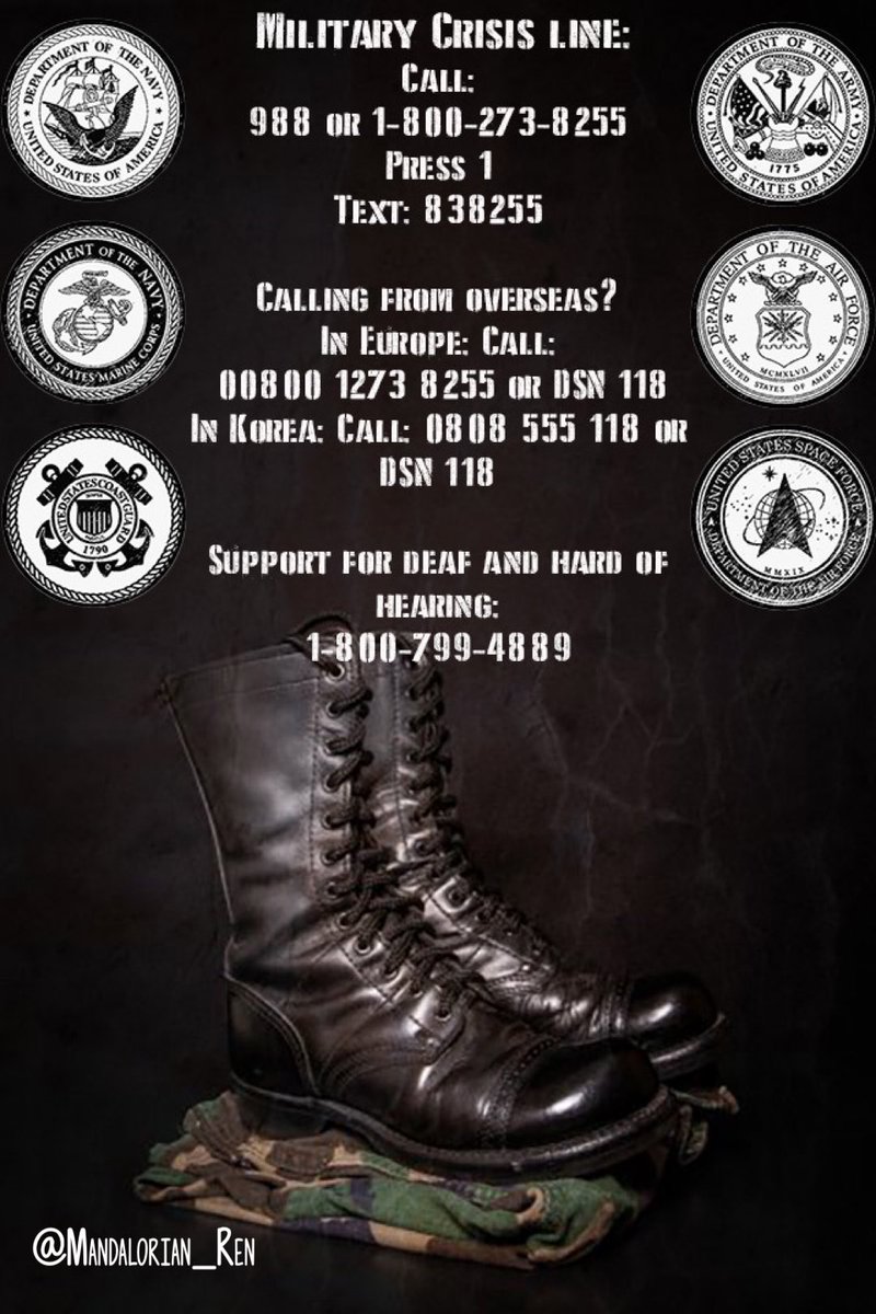 Please don’t politicize US Suicide Prevention Hotline: Dial 988 Veterans & Troops Press 1 1-800-273-TALK (8255) Will also still work. 988lifeline.org