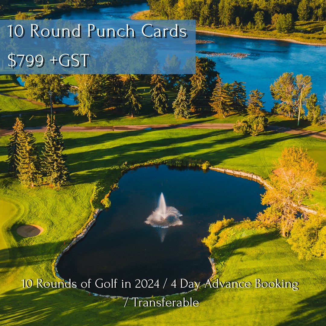 2024 10 Round - 18 Hole Round Punch Cards  on Sale  until the Golf Course Opens. Get yours today! Available from the admin office ⛳

#yycgolf #golfsale #golfrounds #golfdiscount #inglewoodgcc
