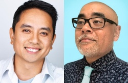 HornBook's tweet photo. ICYMI: Roger Sutton Talks with Minh Lê @bottomshelfbks + Dan Santat @dsantat about BUILT TO LAST (@randomhousekids @RHCBEducators): "How much meta-understanding are we to make of the relationship between Dan and Minh with this book?" https://t.co/VGfMCF64ZJ #TalkswithRoger https://t.co/3M3lXWm7Xw