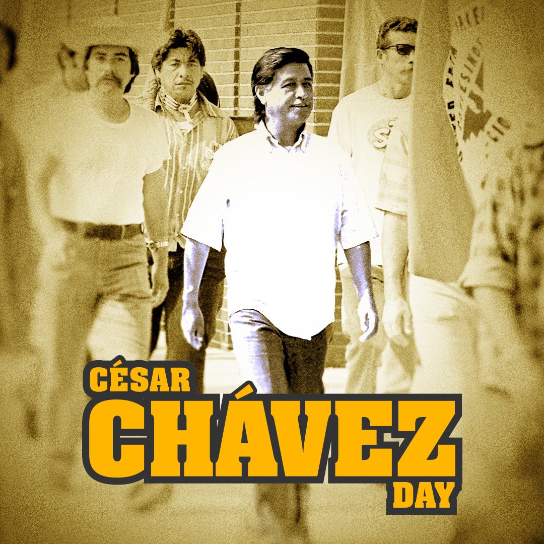 Today is #cesarchavezday Let us honor his legacy as we continue to advocate for and work toward equality for all!