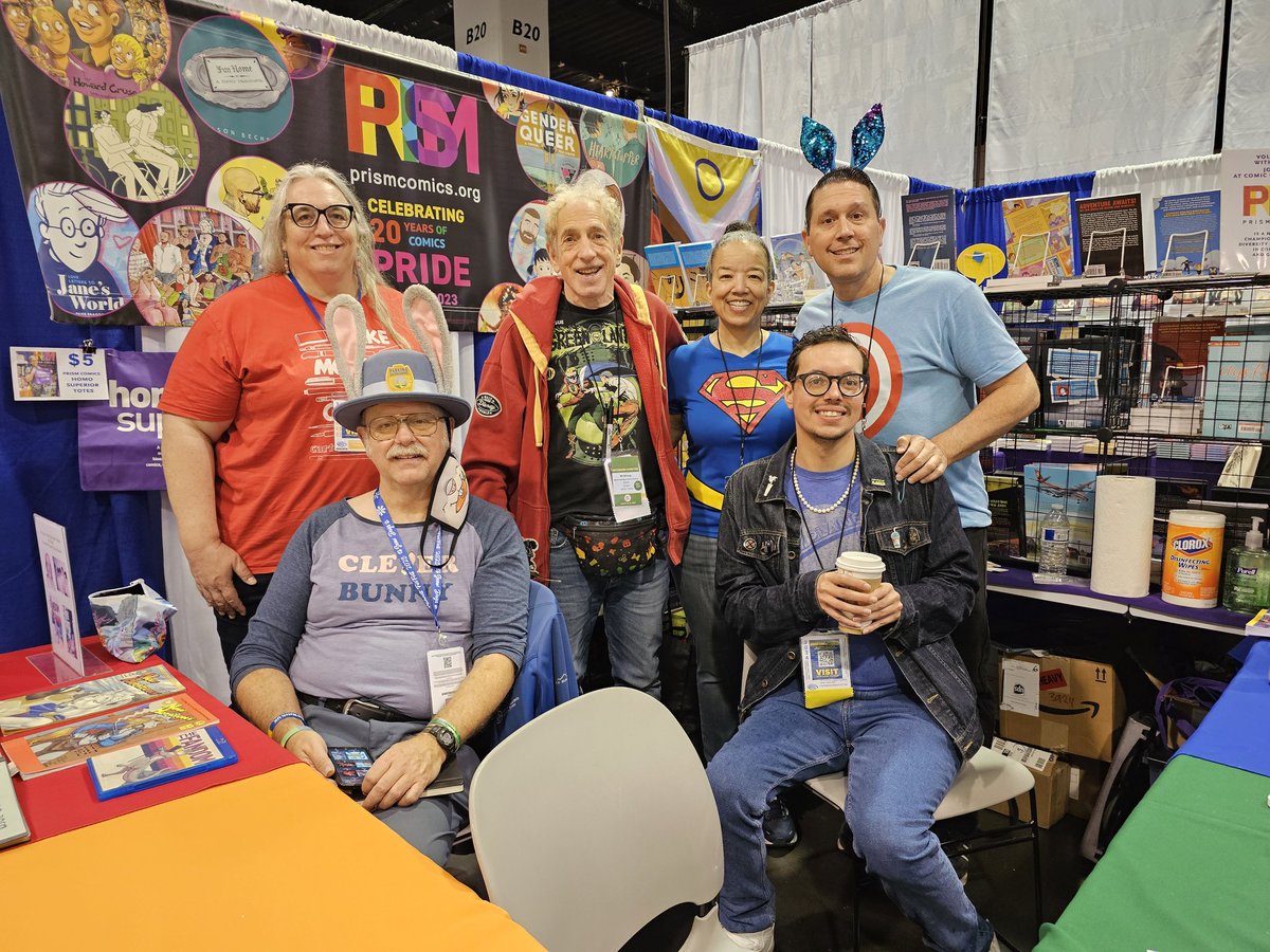 Happy Easter and Transgender Day of Visibility from the Prism Comics Booth 1401 at WonderCon. We had a Super Saturday and we're ready for a Spectacular Sunday with Nicole Maines (Supergirl, Bad Dream), Amy Chu (Carmilla), and more great queer comics creators. Come visit us!