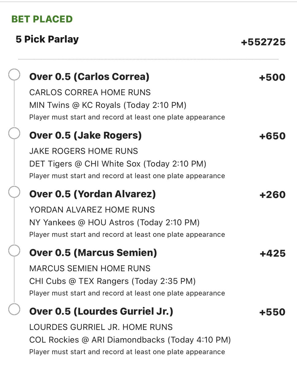 +552725 🤯

I’m giving away $2,000 if this hits.

MUST LIKE/RETWEET TO ENTER.

#GambingTwitter #mlb #GivawayAlert
