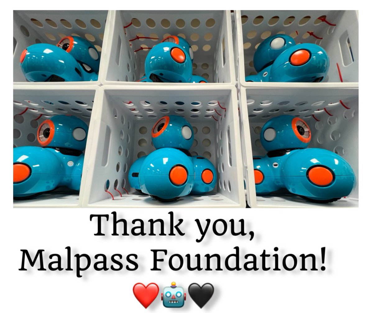 EastJordanSTEM's tweet image. I spy fresh new #DashRobots from @WonderWorkshop ! Our Red Devils will be so excited! We are grateful for the local Malpass Mini Grant opportunity that helps support these innovative and engaging tools for learning! Stay tuned as our students will be exploring soon!