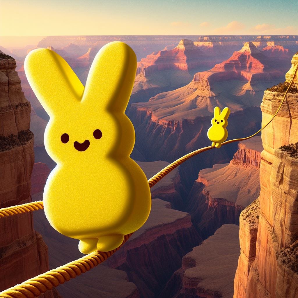 peepsonsolana's tweet photo. Tight rope walking support 🐥🐰 https://t.co/kZiHSmBJCa
