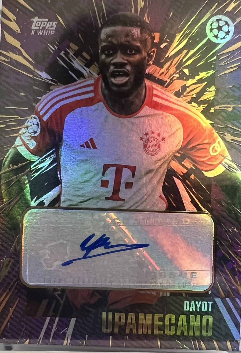 Lammy working his magic on a @Topps_UK Gold Series #boxbreak today @StephenLambert0 with a #LewisMiley (53/99) #CésarAzpilicueta (01/05) and a #DayotUpamecano (Auto) #TradingCards #FootballCards