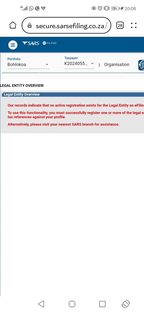 maphuti082's tweet photo. @sarstax I've registered to active the representative but I'm getting this! https://t.co/GoUSRs9hnr