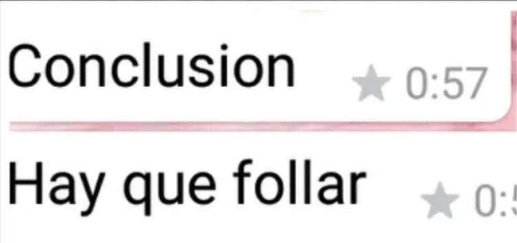 Mis conclusiones: