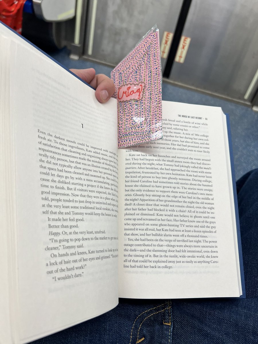 nonteentitan's tweet photo. Many thanks to @ChristophGolden for the #TrainRead and to my buddy Maria for the bookmark โค๏ธ https://t.co/lnJ7e5hLLp