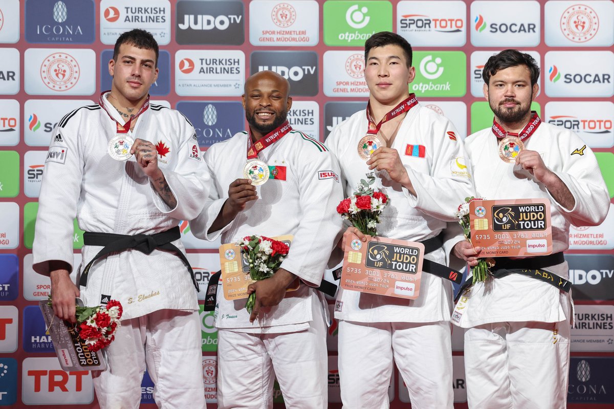 Day 3 male medalists at #JudoAntalya 🇹🇷🔝