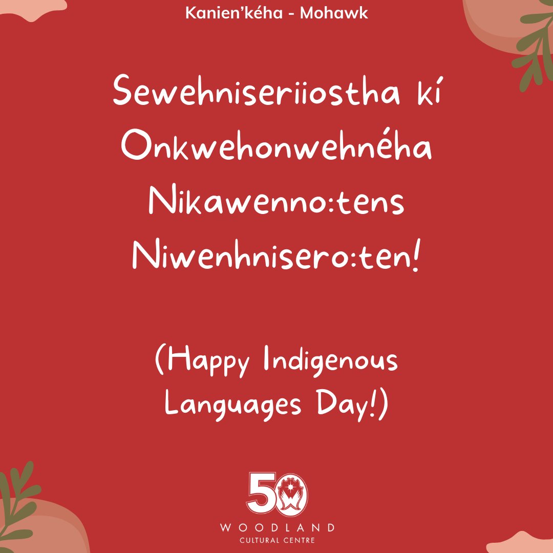 Sewenhniserii:ohsta ki Onkwehonwehneha Nikawenno:tens Niwenhnisero:ten! Our second post today features the Mohawk language. #Indigenous #IndigenousVoices #IndigenousArt #IndigenousEvents #FirstNations #FN #IndigenousKnowledge #IndigenousCulture #BrantOnt #TruthandReconciliation