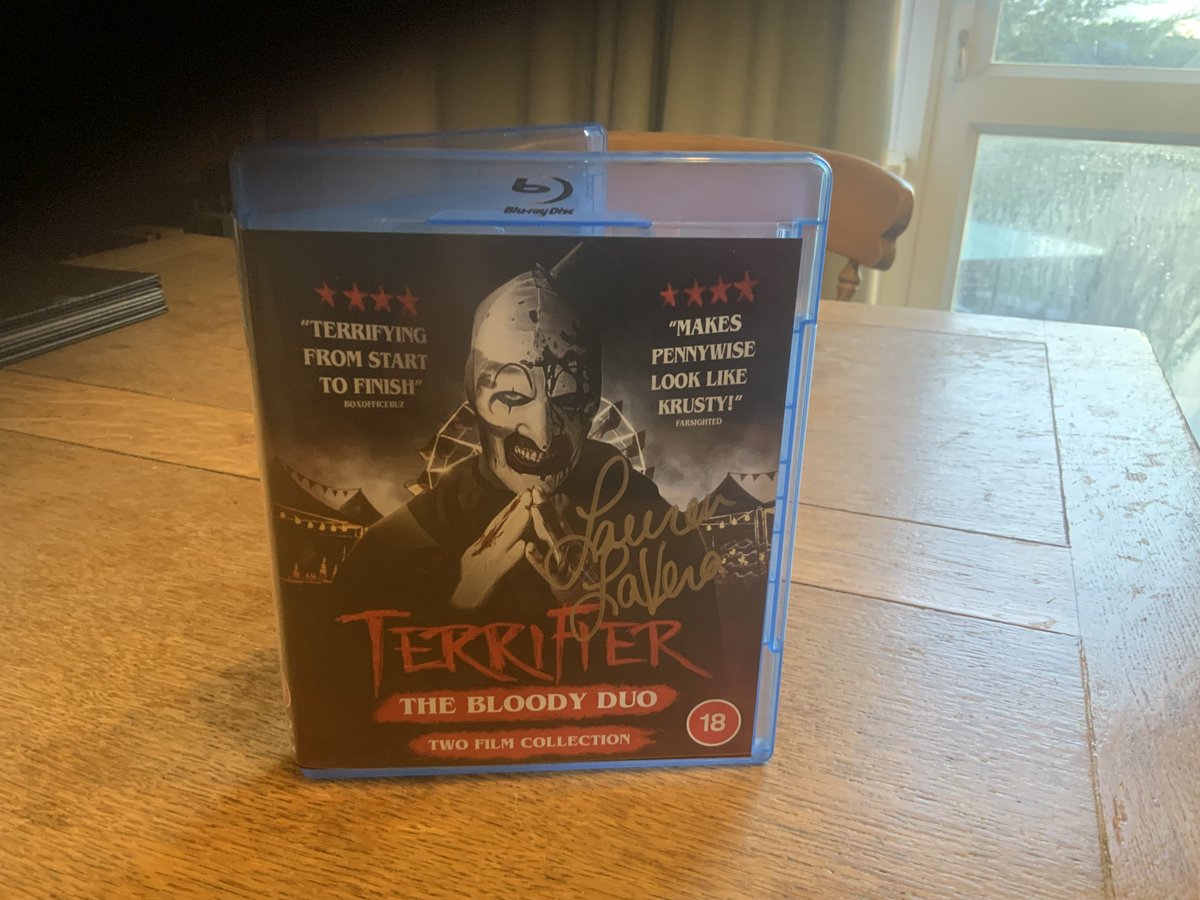 WIN! A Fabulous Signed, Limited Edition Double Disc of @damienleone’s TERRIFIER 1 & 2. With autograph by the wonderful @_LaurenLaVera_ Simply R/T & Follow..GOOD LUCK & Happy Easter everyone.