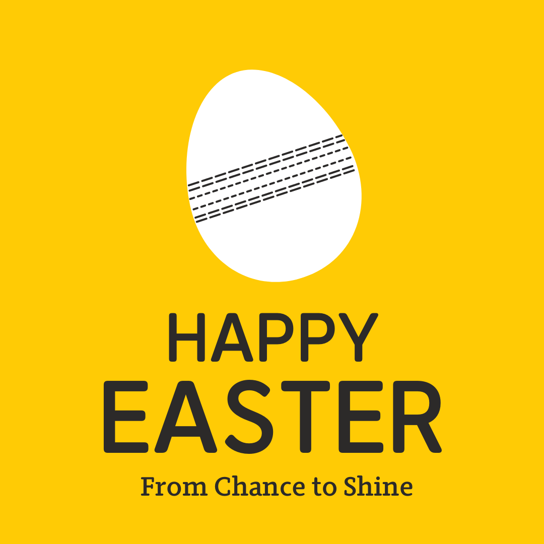 We'd like to wish a happy Easter to everyone celebrating today from the Chance to Shine team 🐣🐰🏏🙌