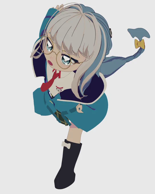 とりあえず動かせるようになったのでポーズ取らせてみた本格右腕くじらちゃん 