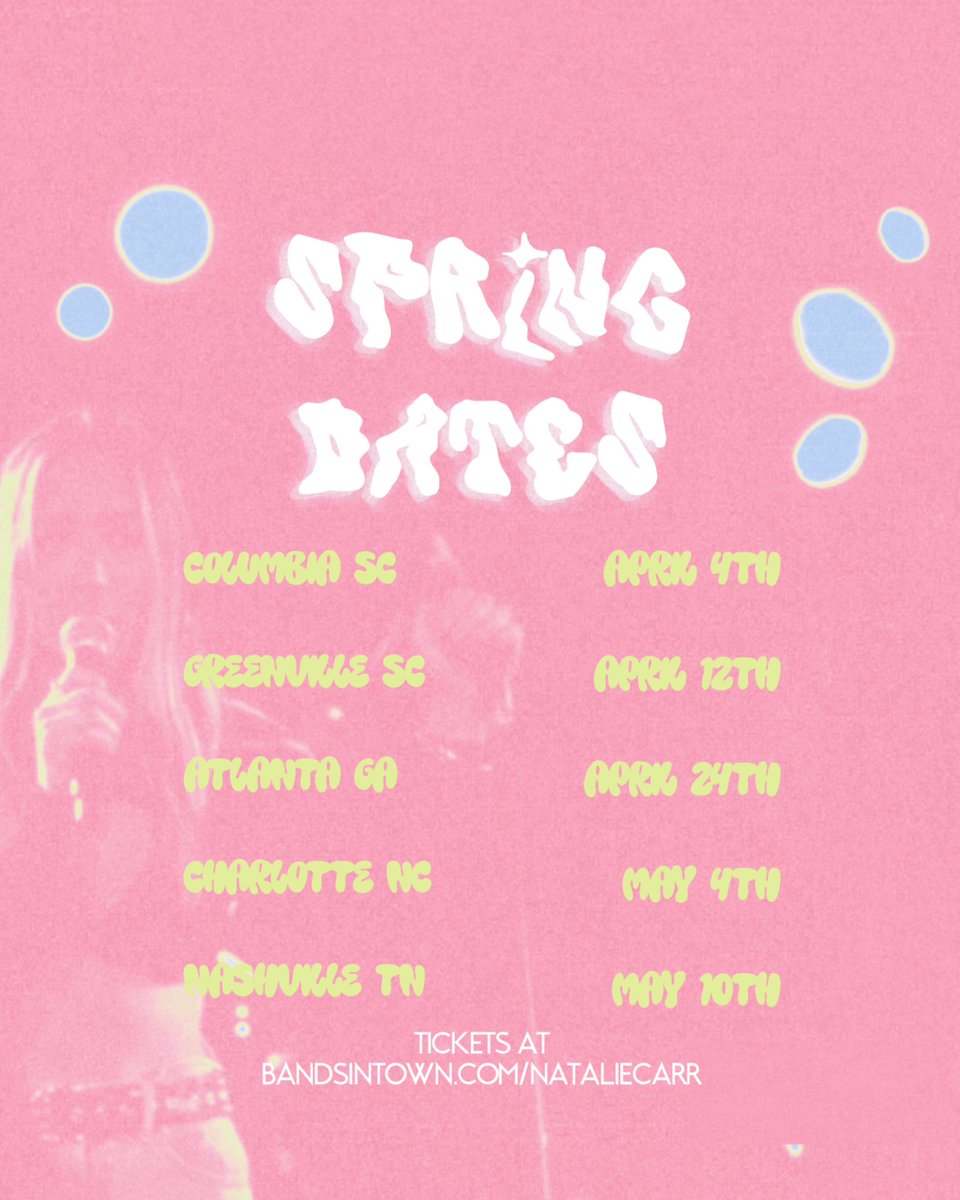 SPRING DATES! kicking off this thursday in columbia, see you there!