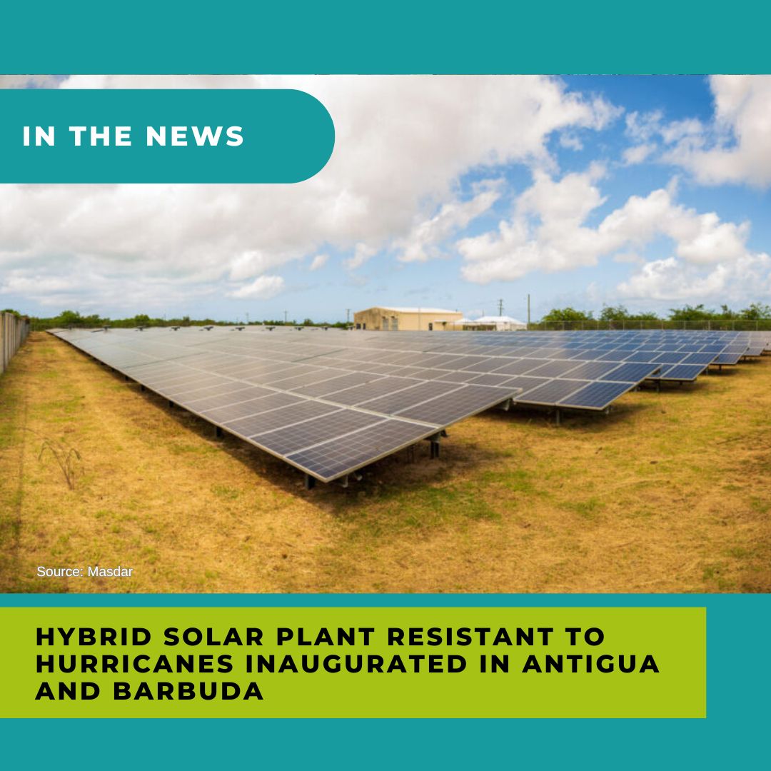 caribbeanpivot's tweet photo. A new solar and battery project in Antigua and Barbuda, funded by the UAE-Caribbean Renewable Energy Fund, is now operational. The design includes solar panels and batteries that can withstand hurricanes and supply all daytime energy needs.

Read more: https://t.co/MWD0DknN6L https://t.co/NNwP1Z0qIV