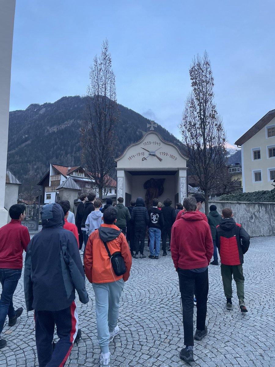 Lots of snow today! An epic snowball fight at lunch had Mr Altmann running for cover. All the boys are skiing on the main slopes now and full of confidence. Pizza night and a walk through the old town this evening.