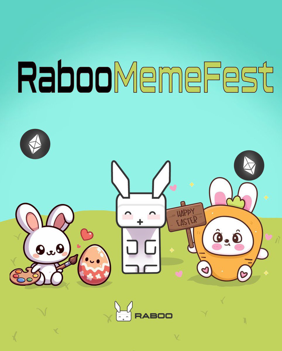 Raboo_Official's tweet photo. 🐰RABOOMEMEFEST

Win $150 worth of $RABT TOKENS

To Participate👇
1⃣ Follow RABOO on Twitter 
2⃣ Craft your coolest meme featuring RABOO
3⃣ Drop it below in the comments and tag 3 Friends 
4⃣ Memes with most likes or team Favorite wins

WINNERS WILL BE ANNOUNCED IN A WEEK
#Bunny https://t.co/KXp68KRlXk