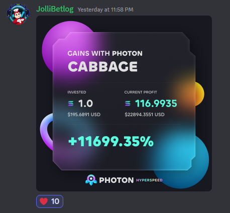apoldiaries's tweet photo. lmao another legendary trade

called $cabbage at ~15k market cap and just hit 30m recently

literally printing millionaires in less than 12 hours

insane trade i saw from one of our members is 0.25 sol -> 200+ sol

literally lifechanging

PPHdao on 🔝🇵🇭

#cabbage https://t.co/isUXwo3PHi