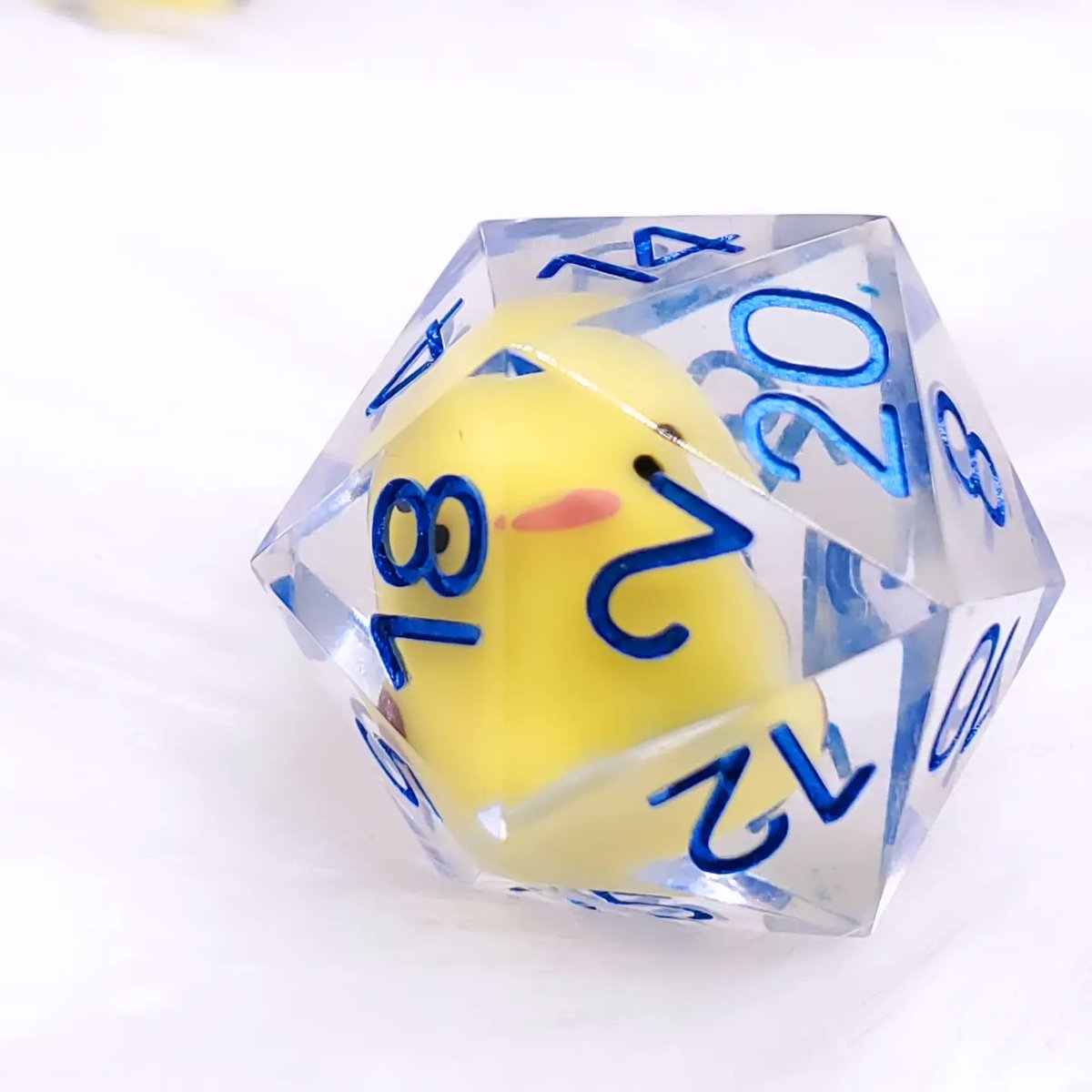 GeekMeUp_Scotty's tweet photo. Happy Easter! Have some little ducky dice. 

#dnd #dungeonsanddragons #dice #dicemaker #diceaddict #dicegoblin #ttrpg #handmadedice #sharpedgedice #ducks https://t.co/b2cONAkoNN