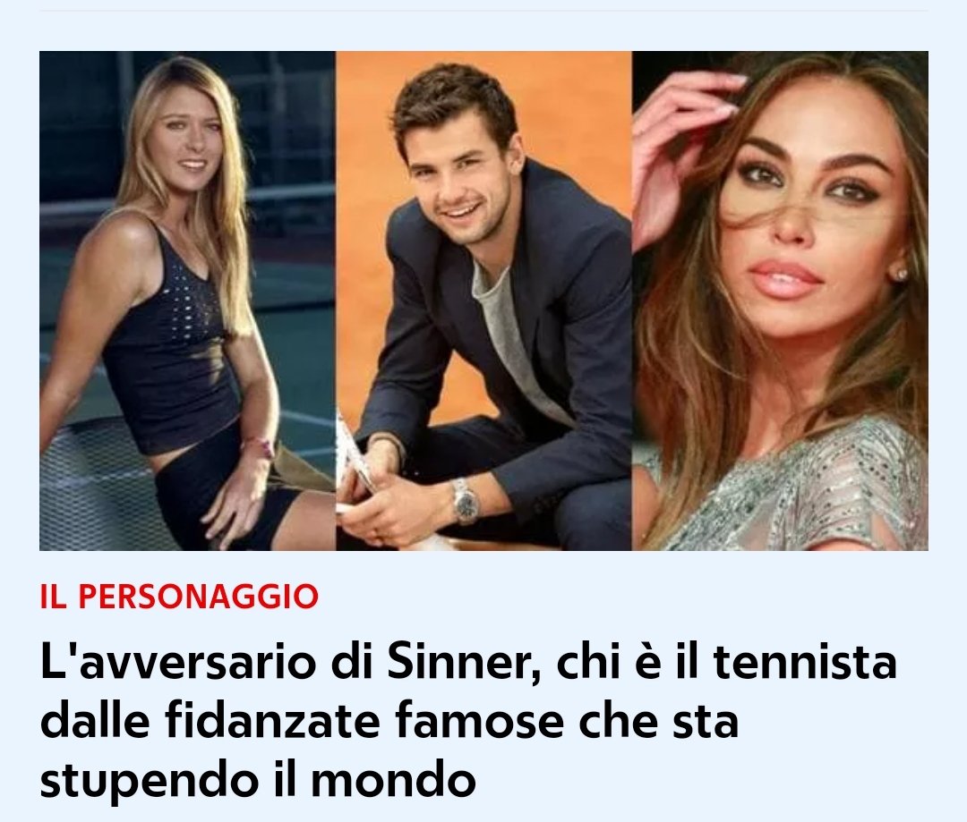 'Il tennista dalle fidanzate famose'.
