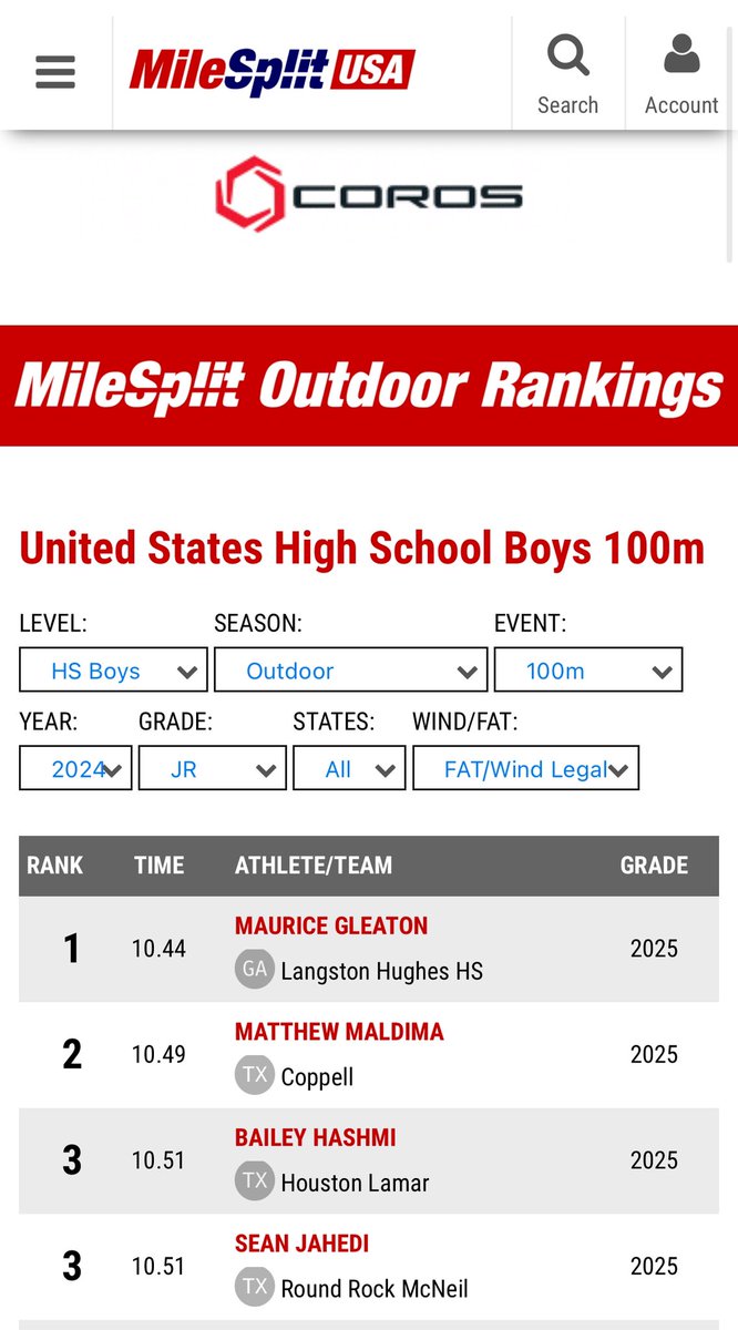 SeanJahedi's tweet photo. #3 in the nation for class of ‘2025, #9 for all grades‼️job not finished though https://t.co/sWWAFeg29z