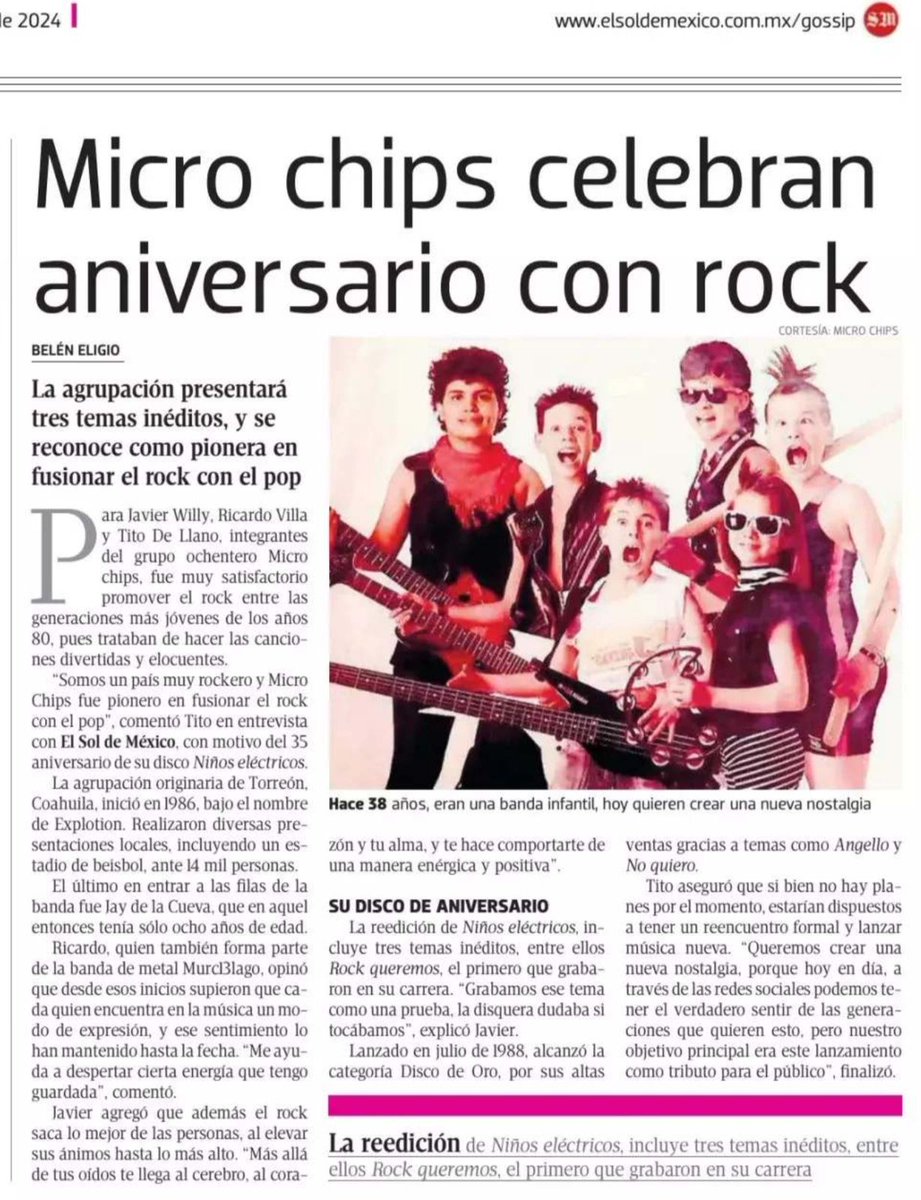 GRACIAS <a href="/elsolde_mexico/">El Sol de México</a> POR LA ENTREVISTA #microchips #exmicrochips