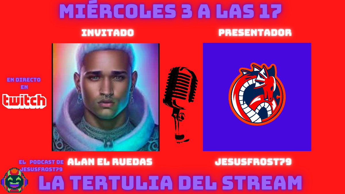 🎙️ La Tertulia del Stream 2x8

♿ Tu tetra favorito.

🎤 Habla muy bien y tiene un gran sentido del humor.

📖 Ha escrito un libro.

Nos acompaña esta semana @alanelruedas .