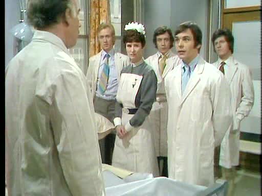 'One of the severest challenges for a would-be doctor is learning to face an actual operation.

In Upton's case, the spirit is more willing, but the flesh is a bit queasy, and soon it looks as if he's lost his nerve altogether.'

Friday 15th May 1970, 8.30pm

#DoctorInTheHouse