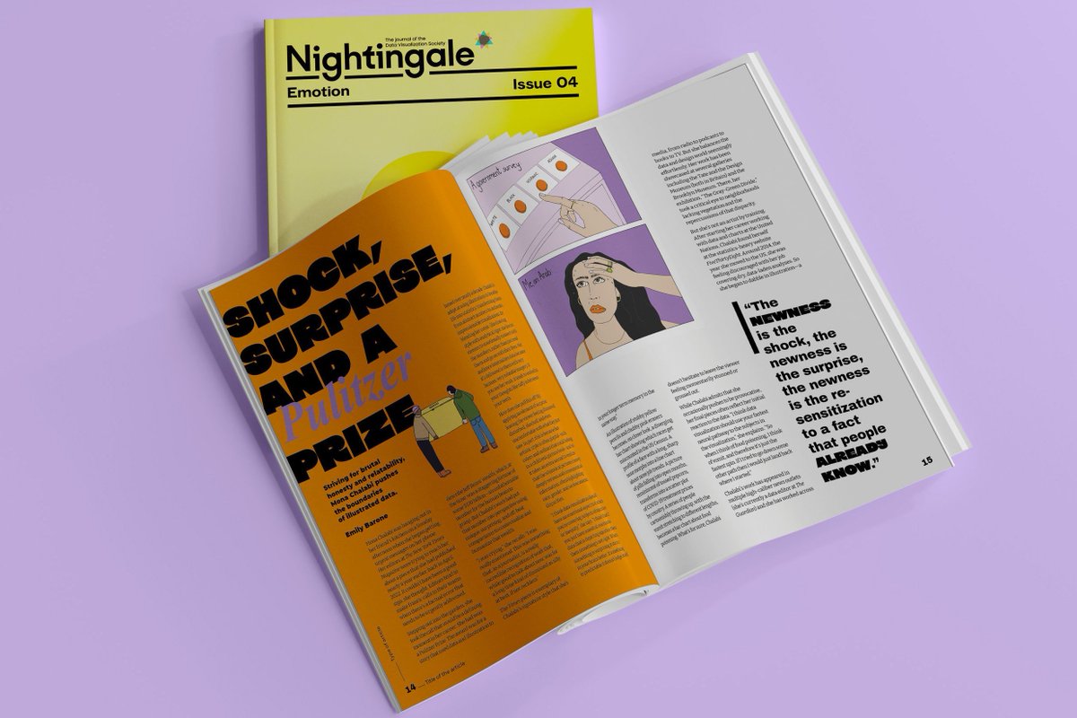 We were all thrilled when Mona Chalabi won a Pulitzer prize for her dataviz work, so much so that we interviewed her in Nightingale Magazine Issue 4: Emotion. Have you ordered yours yet? shop.datavisualizationsociety.org