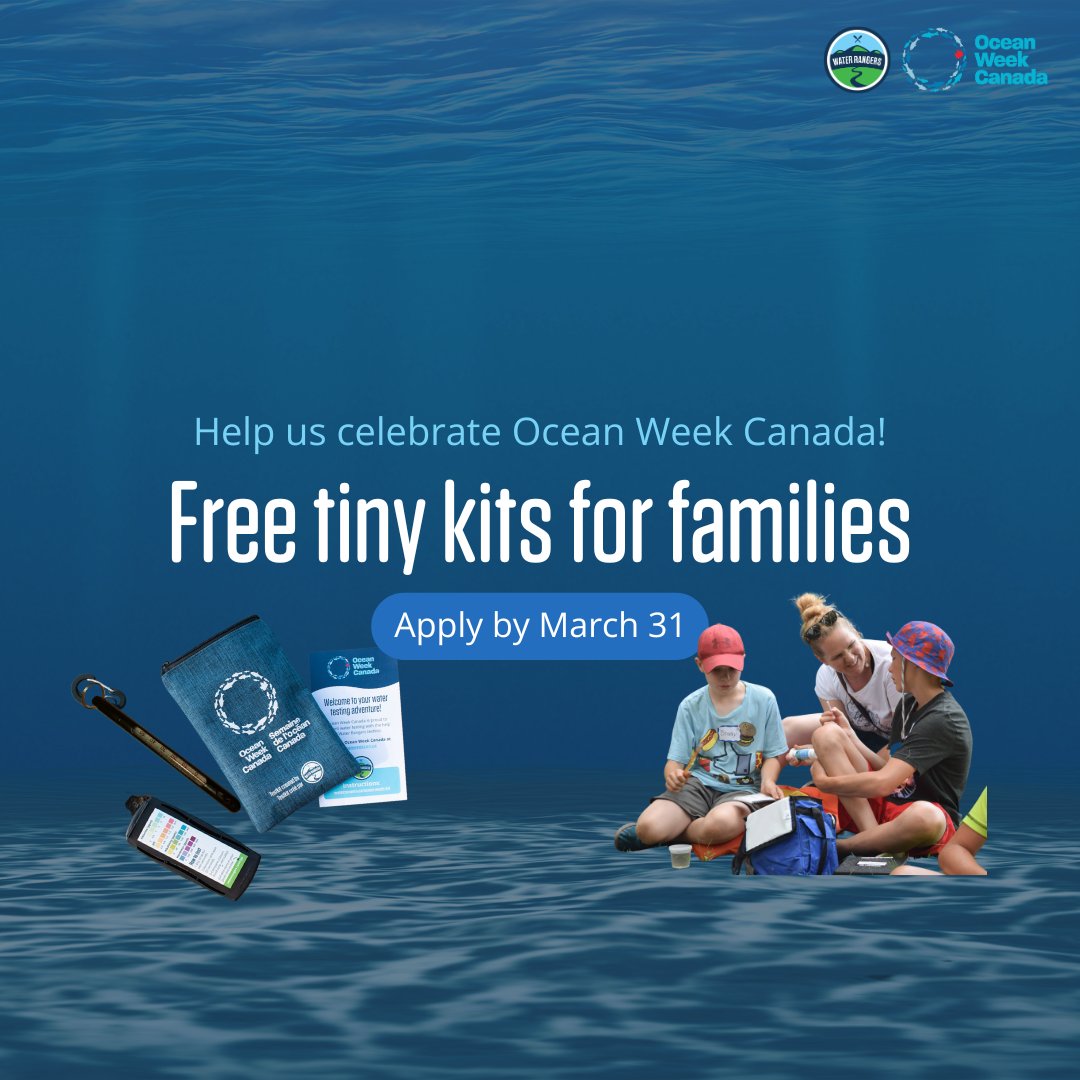 Parents- today is the last day to apply for a FREE tiny kit to use with your kids this summer! Details here: waterrangers.ca/tiny-kits-for-…
