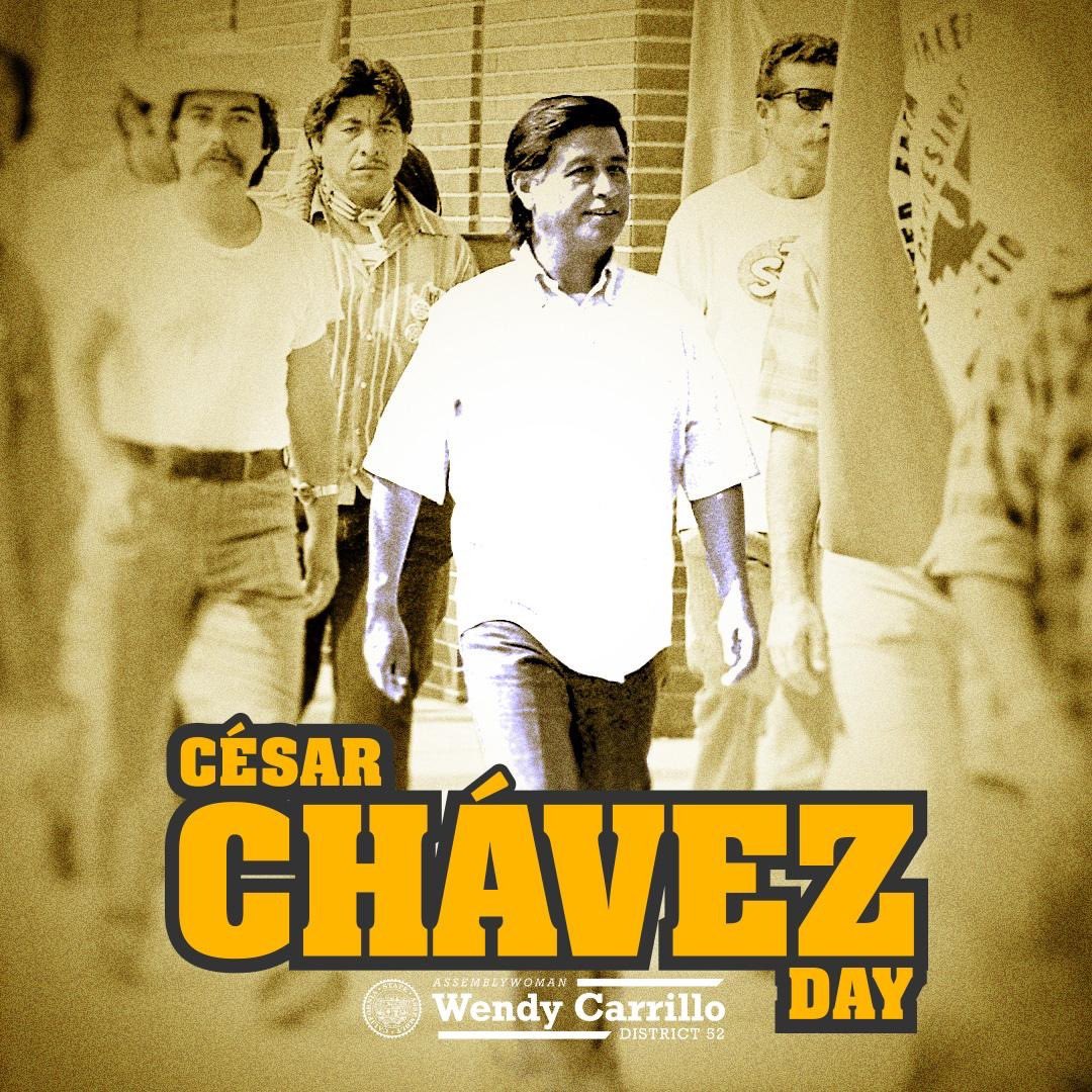 Happy #CesarChavez Day! Today, we honor the remarkable legacy of an activist who championed farmworkers' rights, igniting a movement for equality and leaving a lasting impact on society
