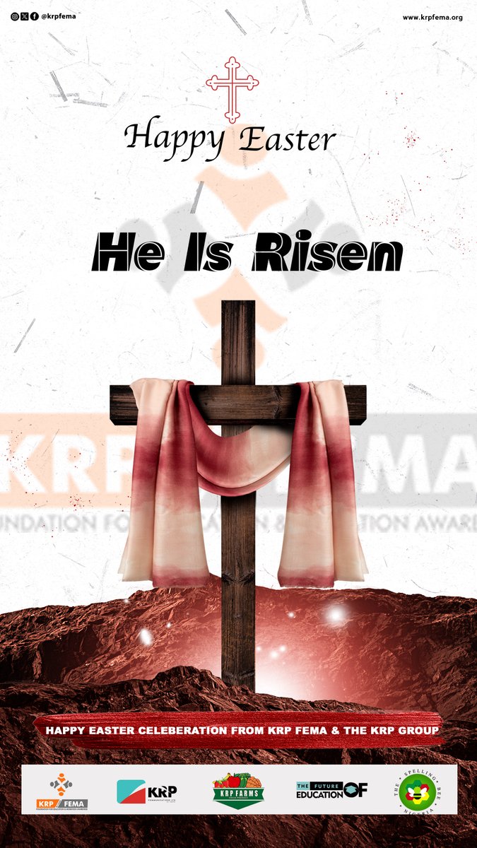KRP_FEMA's tweet photo. Happy Easter from us all at KRP FEMA.

On this blessed day, let's  pause to remember the sacrifice, the love, and the hope that Easter brings into our lives. 

#HappyEaster 
#Easter2024 
#KRPFEMA 
#Education 
#MigrationAwareness https://t.co/pZiSPP9kjH